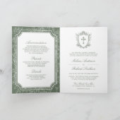 Invitation Mariage catholique avec code QR de couleur vert sa (Intérieur)