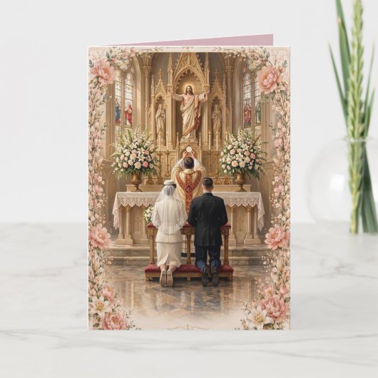 Invitation Mariage catholique de la Sainte Eucharistie (Devant)