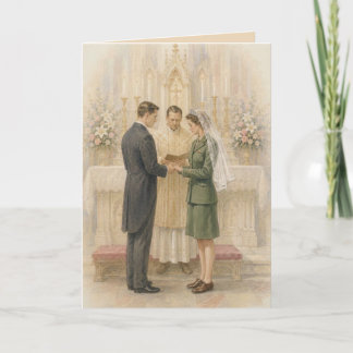 Invitation Mariage Catholique de l'Épouse de l'Armée