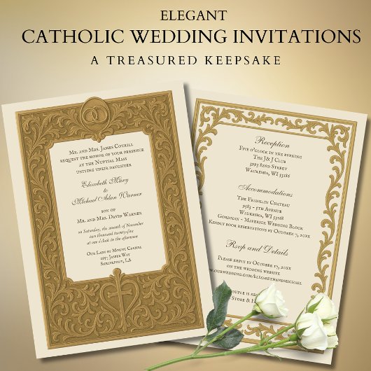 Invitation Mariage catholique de masse