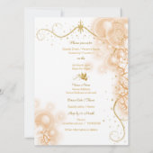 Invitation Mariage catholique Dove n swirls (Dos)