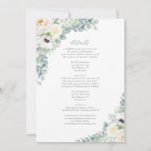 Invitation Mariage Catholique Élégant aux Fleurs Blanches ave (Dos)