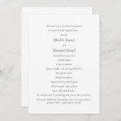 Invitation Mariage Catholique | Les mariés organisent une cér (Devant / Derrière)