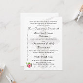 Invitation Mariage catholique Rose nuptial