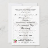 Invitation Mariage catholique Rose nuptial (Devant)