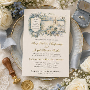 Invitation Mariage catholique traditionnel Cantique des Can