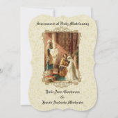 Invitation Mariage catholique traditionnel Ecru Lace Invitati (Devant)