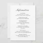Invitation Mariage catholique traditionnel élégant (Dos)