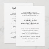 Invitation Mariage catholique traditionnel élégant (Devant / Derrière)
