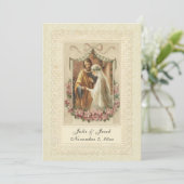 Invitation Mariage catholique traditionnel élégant (Debout devant)