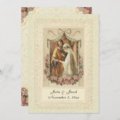 Invitation Mariage catholique traditionnel élégant (Devant / Derrière)