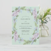 Invitation Mariage Celadon Pervenche Wisteria (Debout devant)