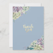 Invitation Mariage Célébration aquarelle Plantes succulents (Dos)