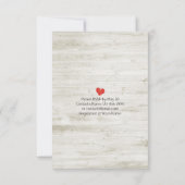 Invitation Mariage Célébration Bois blanc Chaîne Florale Lumi (Dos)