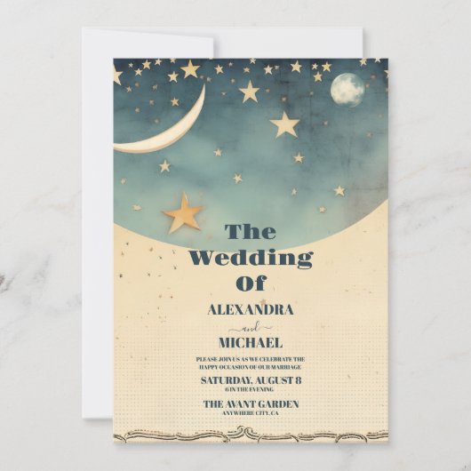 Invitation Mariage céleste (Devant)