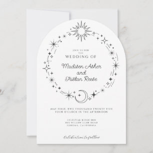 Invitation Mariage céleste