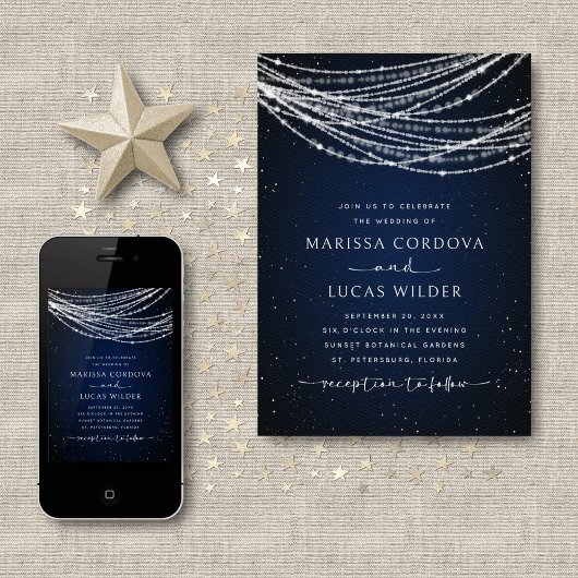 Invitation Mariage céleste