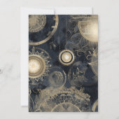 Invitation Mariage céleste argenté élégant (Dos)