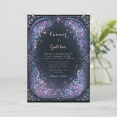 Invitation Mariage céleste au lavande de minuit (Debout devant)