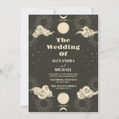 Invitation Mariage céleste Boho Tarot Star  (Devant)