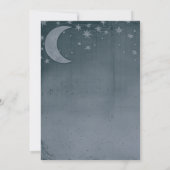 Invitation Mariage céleste croissant de lune sarcelle foncé (Dos)