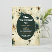 Invitation Mariage céleste de l'aquarelle vintage (Debout devant)