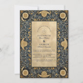 Invitation Mariage céleste de minuit doré (Devant)