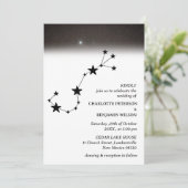 Invitation Mariage céleste de nuit étoilée de constellation (Debout devant)