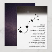 Invitation Mariage céleste de nuit étoilée de constellation (Devant / Derrière)