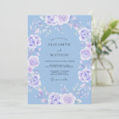 Invitation Mariage Céleste de Printemps au Lavande Pervenche (Debout devant)