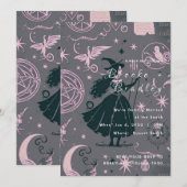 Invitation Mariage céleste de sorcière mystique (Devant / Derrière)