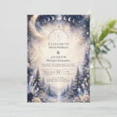 Invitation Mariage céleste d'hiver intemporel (Debout devant)
