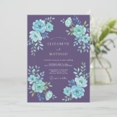 Invitation Mariage céleste d'hiver violet (Debout devant)