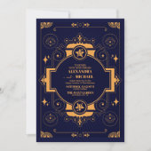 Invitation Mariage Céleste Élégant (Devant)