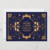 Invitation Mariage céleste élégant (Devant)