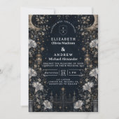 Invitation Mariage céleste gothique sombre (Devant)