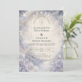 Invitation Mariage céleste hivernal éthéré (Debout devant)