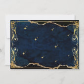 Invitation Mariage céleste Lune et étoiles Mariage (Dos)