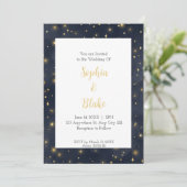 Invitation Mariage céleste moderne sous les étoiles (Debout devant)