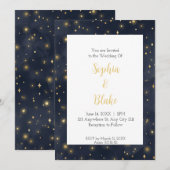 Invitation Mariage céleste moderne sous les étoiles (Devant / Derrière)