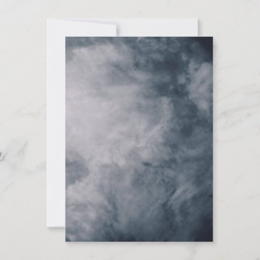 Invitation Mariage céleste Moody Blue Sky Nuds (Dos)