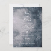 Invitation Mariage céleste Moody Blue Sky Nuds (Devant)