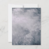 Invitation Mariage céleste Moody Blue Sky Nuds RSVP (Dos)