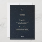 Invitation Mariage céleste Nuit étoilée Ciel élégant Mariage (Dos)