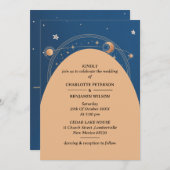 Invitation Mariage céleste sous le ciel étoilé (Devant / Derrière)