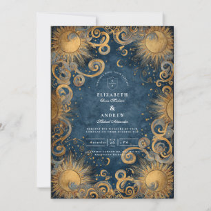 Invitation Mariage céleste sous le soleil de minuit