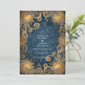 Invitation Mariage céleste sous le soleil de minuit (Debout devant)