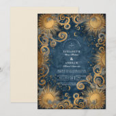 Invitation Mariage céleste sous le soleil de minuit (Devant / Derrière)