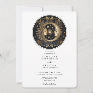 Invitation Mariage céleste Sun Moon