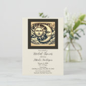 Invitation Mariage Céleste Vintage Soleil & Lune (Debout devant)